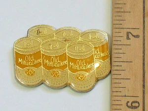 Old Milwaukee Beer 6-Pack Vintage Beer Lapel Pin - Picture 1 of 3