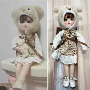 30 cm Puppe 1/6 BJD Puppe mit süßem Kleid Beauty Make-up Kleidung Set Hüte DIY Spielzeug - Bild 1 von 9