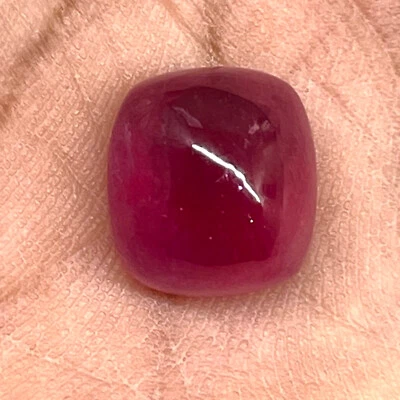 16.40 Cts Certified Natural Ruby Stunning Red Ring Size Loose Cabochon Gemstone - Image 1 of 4