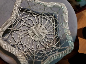 Vintage Chain Mesh Wire Star Shape Basket ~ Holiday Gift ~ Roll Or Bread Basket - Picture 1 of 3