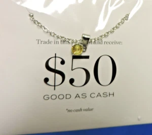 Effy Yellow Pendant 18" Sterling Silver Chain Necklace New In Package - Picture 1 of 3