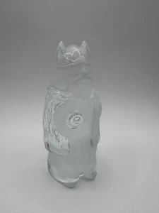 Wikinger Figur von NYBRO Schweden massiver Kristallglas Briefbeschwerer mit Etikett - Bild 1 von 4