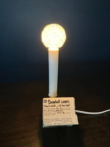Vintage GE General Electric Christmas Snowball Lamp Light 1959, in Box: White - Picture 1 of 21