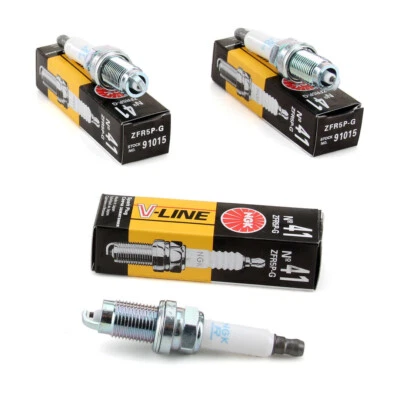 3x Zündkerzen V-Line von NGK passt für Seat Ibiza III 1.2 Bj. 2002-2009 - Bild 1 von 4