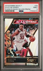 Scottie Pippen 2018-19 Select Slash & Dash Silver Bulls #/99 PSA 9 - Bild 1 von 3