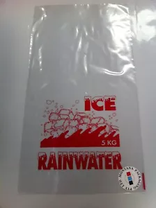 5kg Ice Bags - L600mm x W320mm Printed ICE Party Food Packaging X 700 - Picture 1 of 1