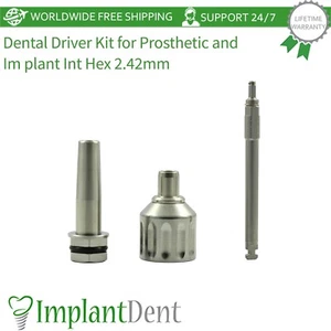 Kit Avvitatore Dentale per Protesi Collegamento 1,25mm e Im Impianto Int Esagonale 2,42mm - Foto 1 di 8