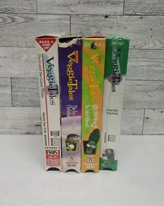 VeggieTales Lot of 4 VHS ~ Christmas, Dave, Silly Songs & MORE! No Doubles - Picture 1 of 4