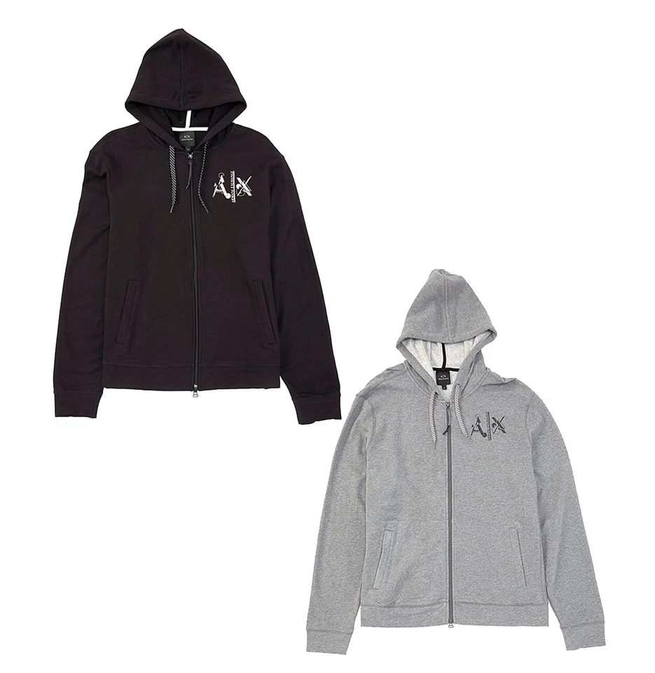 AX ARMANI EXCHANGE MEN'S S M L XL XXL HOODIES SWEATSHIRT BLACK GRAY - Image 1 of 1