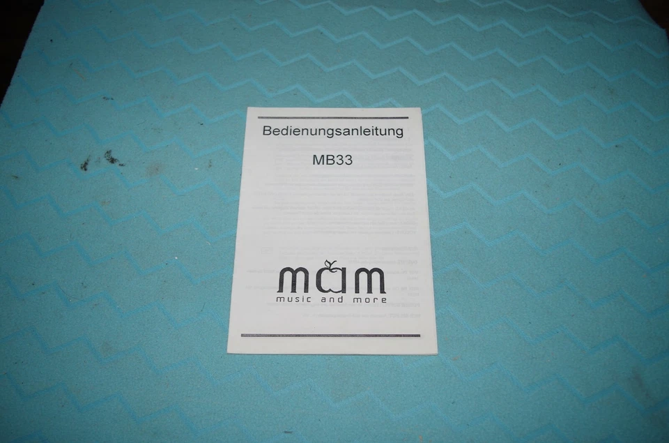 MAM MB33 Bedienungsanleitung - Bild 1 von 1