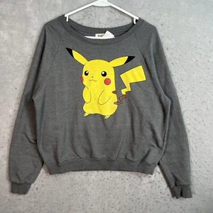 2012 Pokemon Pikachu Cartoon Promo Sweater Youth XL Gray Crewneck Sweatshirt - Picture 1 of 13
