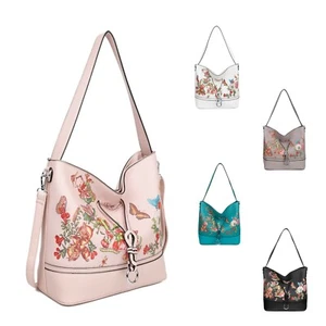 Hobo de hombro boutique de mango largo estampado floral mediano para mujer Reino Unido - Imagen 1 de 8