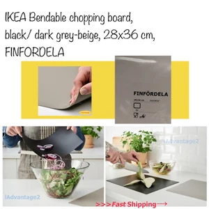 (2) IKEA Bendable chopping cutting boards, dark grey-beige, 28x36cm, FINFORDELA - Picture 1 of 6