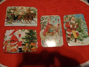Lot of 8 small Santa Christmas Greetings Cards #18 - Picture 1 of 2