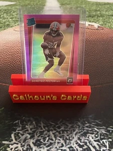 2021 Donruss DEMETRIC FELTON Rated Rookie Browns Pink Optic Prizm - Picture 1 of 2