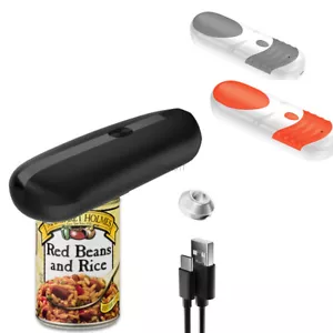 USB Rechargeable Electric Can Opener with Extra Replaceable Blade No Sharp Edge - Picture 1 of 22