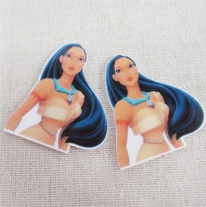 5 pc. Planar Resin Bow Center 1048413 Princess Pocahontas Native 40x45mm - Picture 1 of 1