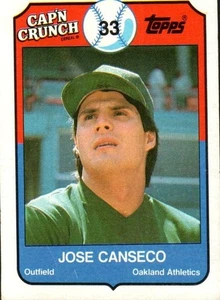 1989 Topps Cap'n Crunch Jose Canseco #1 - Bild 1 von 2