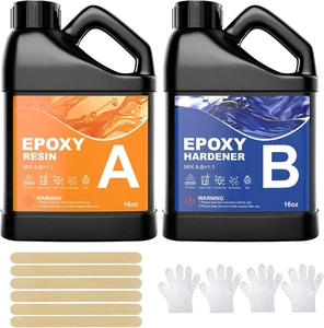 Resina Epossidica Con Indurente 948 Ml/32 Oz, Set Di Resina Epossidica Lucida –  - Foto 1 di 12