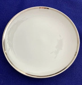 Sango PALLAS Bread Butter Plate Fine China White Platinum Border 6" Japan vtg - Picture 1 of 6