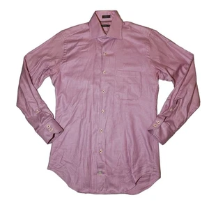 Peter Millar Herren Langarm Rosa Slim Fit Arbeit Button Down Größe Small - Bild 1 von 7