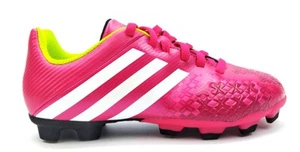 Adidas Big Kids Soccer Cleats Predito LZ TRX FG J Lace Up Pink White New in Box - Picture 1 of 5