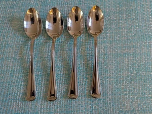 Juego de 4 cucharas soperas GORHAM MONET cubiertos brillantes de acero inoxidable 18/8 - Imagen 1 de 6