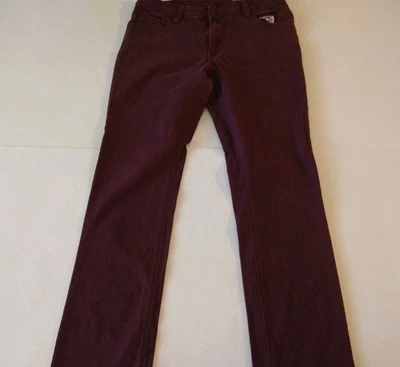 Matix Jeans Mens 36x30 Maroon Gripper Slim Straight Denim 5 Pocket Skate Zip Fly - Image 1 of 4