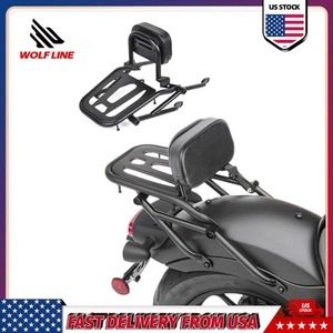 Portaequipajes WOLFLINE para Honda Rebel 300 CMX 2025 respaldo pasajero Lazyback - Imagen 1 de 16