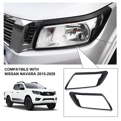  für Navara NP300 D23 2015-2020 Kunststoff Scheinwerfer Abdeckung Blenden Zubehö - Bild 1 von 4