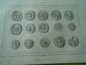 Gravure 1838 - Allemagne Germany Anciennes Monnaies - Picture 1 of 1