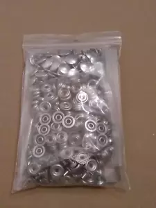 #24 Nickel Plated Long Stem (5/16") Snaps (Pack Of 100 Sets) ILC - Picture 1 of 2
