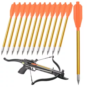 6,5" Aluminium Schrauben Pfeile Jagdpfeile für 50-80lbs Armbrust orange 12X - Bild 1 von 8