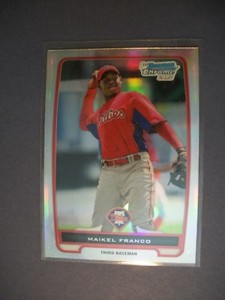 MAIKEL FRANCO 2012 Bowman Chrome Prospects Refractor BCP112 RC Phillies