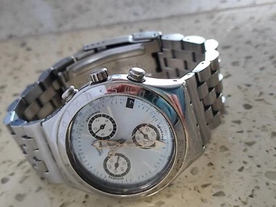 Swatch Irony Chrono Stanless Steel AG1997 - 40 MMUsed - Funciona Foto 1 de 4