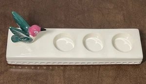 Nora Fleming Pearl Dot Ceramic Triple Tealight Votive Holder Retired + Mini - Picture 1 of 17