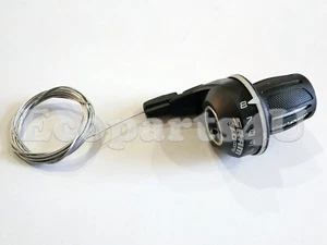Palanca de cambios SRAM X3 8 velocidades agarre giratorio mano derecha negra - Imagen 1 de 4
