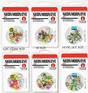 VMC NME Neon Moon Eye Jig Kit Choose 1/32 1/16 oz Assortment Glow or UV 10 pack - Picture 1 of 7