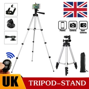 Professional Camera Tripod Stand Mount + Phone Holder for Phone iPhone Samsung - Picture 1 of 14