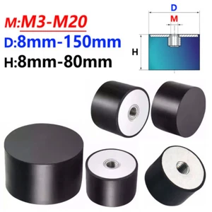 Female BUFFER STOP Rubber Mount Anti Vibration M3 M4 M5 M6 - M20 Cylindrical / E - Picture 1 of 65
