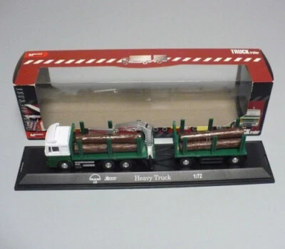 CAMION MAN F2000 TRASPORTO LEGNO CON RIMORCHIO - SCALA 1:72 MONDO MOTORS - Immagine 1 di 4