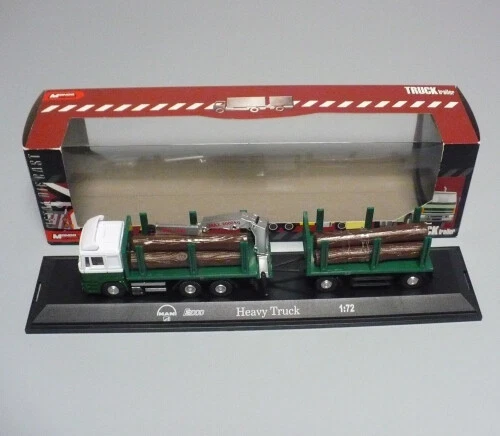 CAMION MAN F2000 TRASPORTO LEGNO CON RIMORCHIO - SCALA 1:72 MONDO MOTORS - Immagine 1 di 4