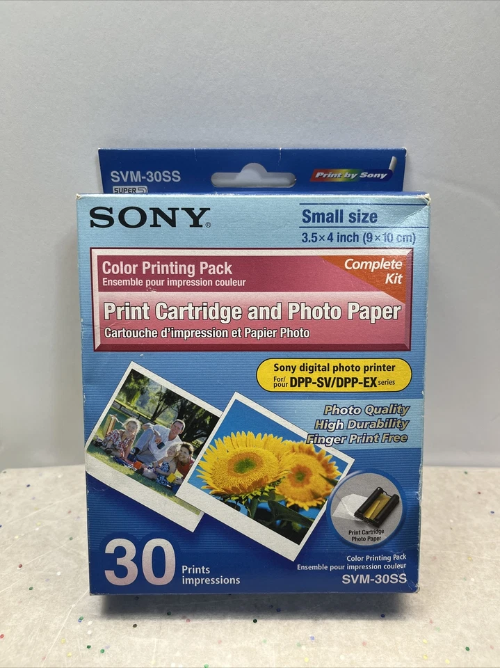 Sony SVM-30SS Cartridge and Paper Color Printing Pack, 3.5" x 4" - Image 1 of 1