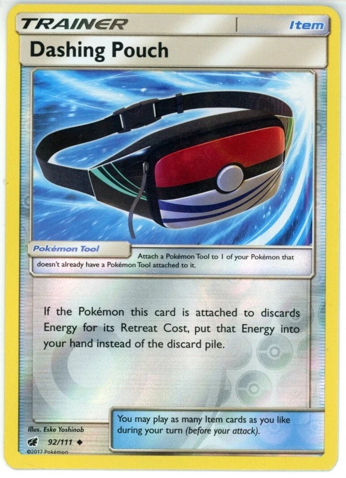 Pokemon TCG Dashing Pouch 92/111 Sm-Crimson Invasion Reverse Holo - Image 1 of 1