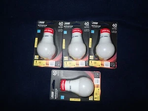 LED FEIT A19 GU24 60 Watt Dimmable LED Bright White Light Bulb Pack of 4 New - Picture 1 of 2