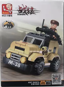 Sluban Army Jeep/Armoured Car Construction Set 102 Pieces New in Box - Picture 1 of 6