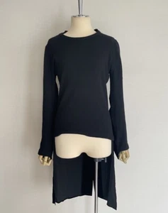 Comme Des Garcons Black Velvet And Wool Long tail Sweater AD2002 Vintage - Picture 1 of 19