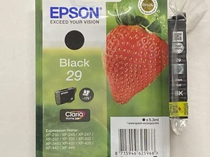 original Epson Tintenpatrone 29 Black Schwarz 5,3ml Erdbeere Rechnung - Photo 1/1
