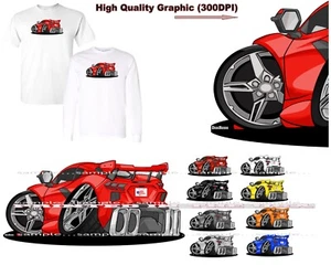 Camiseta Chevrolet Chevy C8 Corvette Vista Trasera Pintura Colores DigiRods Dibujos Animados Coche - Imagen 1 de 6