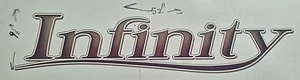 NEW 1PC INFINITY RV MOTORHOME CAMPER LOGO DECAL GOLD BROWN WHIT 52X9 GRAPHIC CAR - Bild 1 von 1
